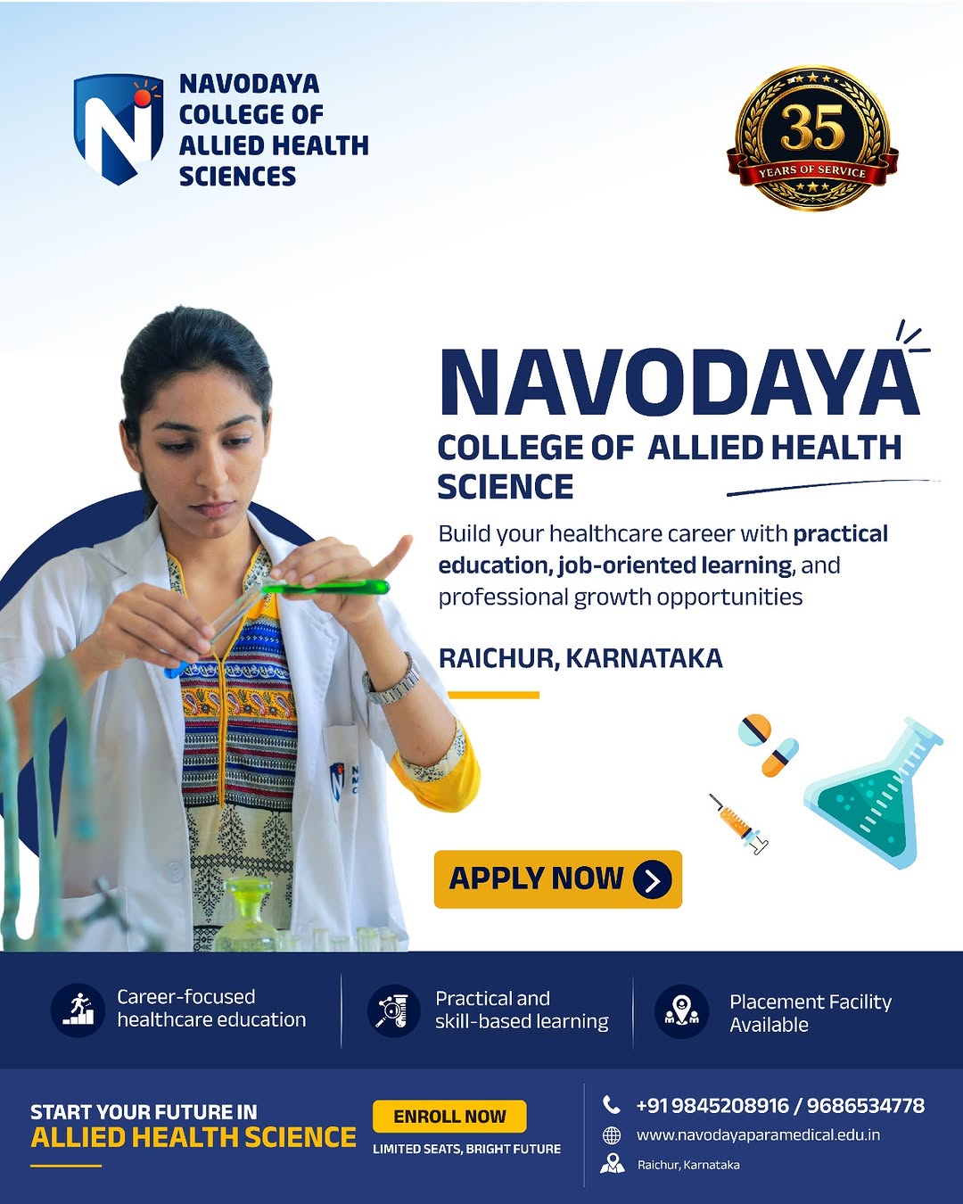 Navodaya College of Allied Health Sciences, Raichur | Admissions
